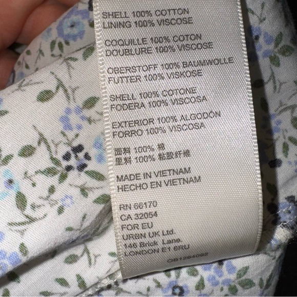 (NWT) Free People 100% cotton Women’s Large Blue Floral Backless Dress - Picture 13 of 16